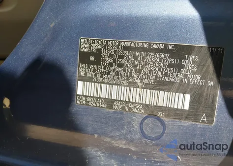 2011 Toyota Rav4 Limited из США, поврежденный, VIN 2T3DF4DV5BW163268